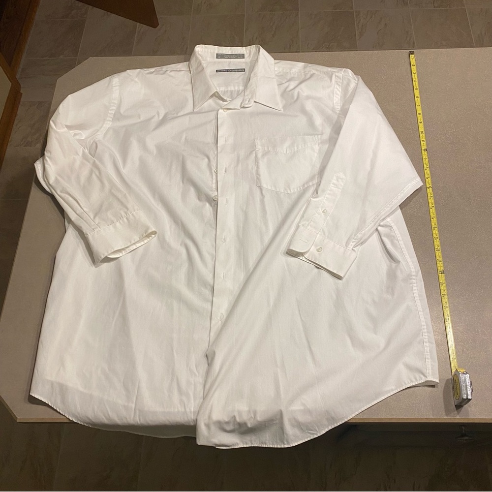 George Foreman men’s white dress shirt size 34/35